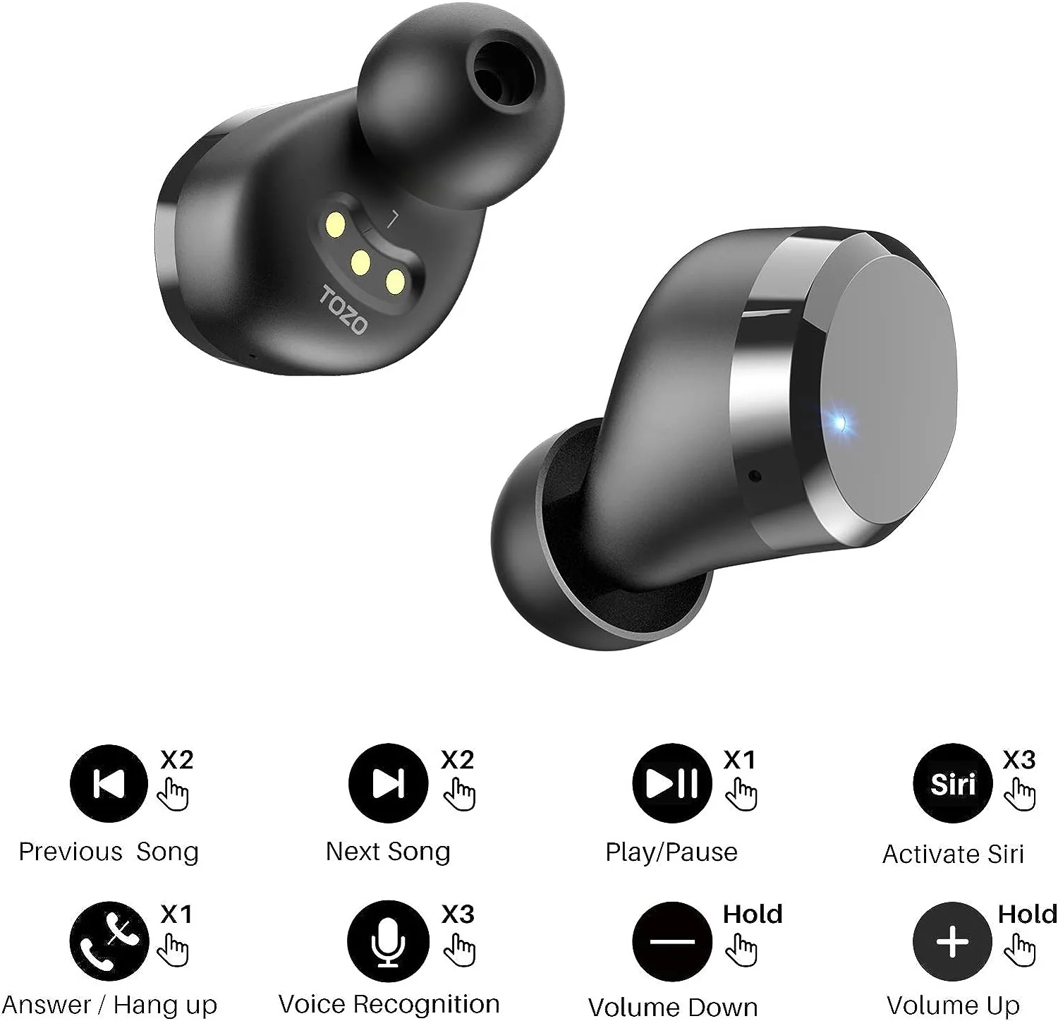 Audífonos Tozo T12 Inalámbricos - Image 2