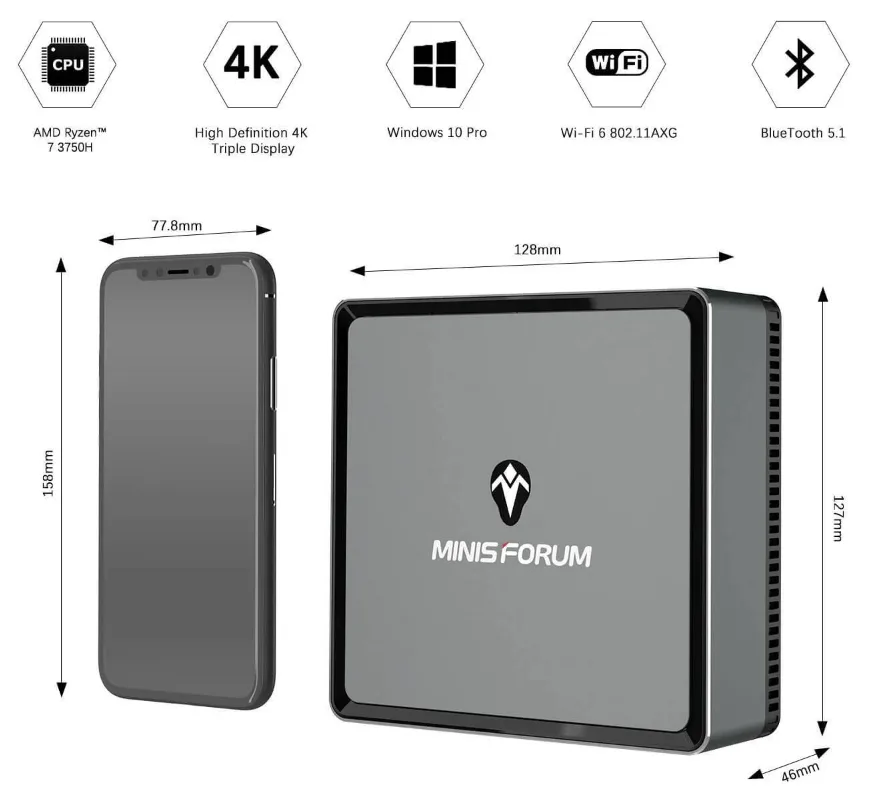 MINISFORUM UM700 16 GB DDR4 RAM 512 GB SSD - Image 4