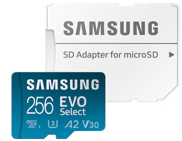 SAMSUNG EVO Select + adaptador microSDXC de 256 GB