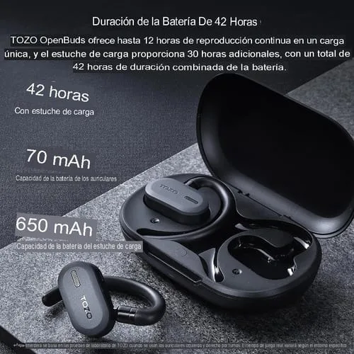 Tozo Openbuds, Auriculares Inalámbricos Ligeros Bt 5.2 Ipx6 - Image 6