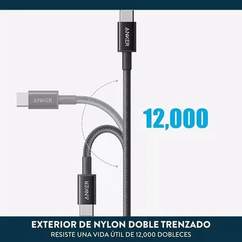 Cable Anker Carga Rapida Y Datos Usb-c A Usb-c 1,8m - 100w - Image 2