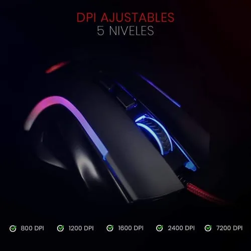 Mouse Gamer Redragon M602 Griffin 7200dpi - 7 Botones - Image 5