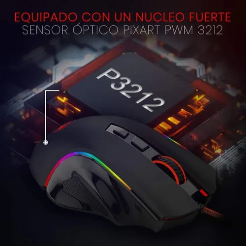 Mouse Gamer Redragon M602 Griffin 7200dpi - 7 Botones - Image 6