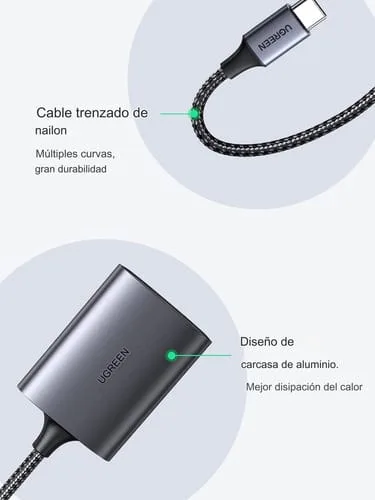 Lector De Tarjetas Usb Tipo C Adaptador 2 En 1 Tf Sd - Image 5