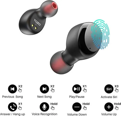 Tozo T6 True Wireless Earbuds Bluetooth Control Táctil Ipx8 - Image 7