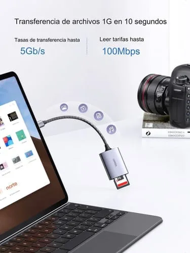Lector De Tarjetas Usb Tipo C Adaptador 2 En 1 Tf Sd - Image 8