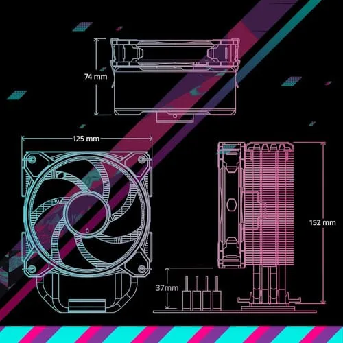 Cooler Master Disipador Amd/intel Hyper 212 Lga1700 Am4/5 - Image 6