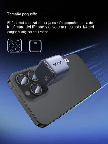 Mini Cargador 20w Ugreen Carga Rápida Usb C Gan Compatible - Image 6