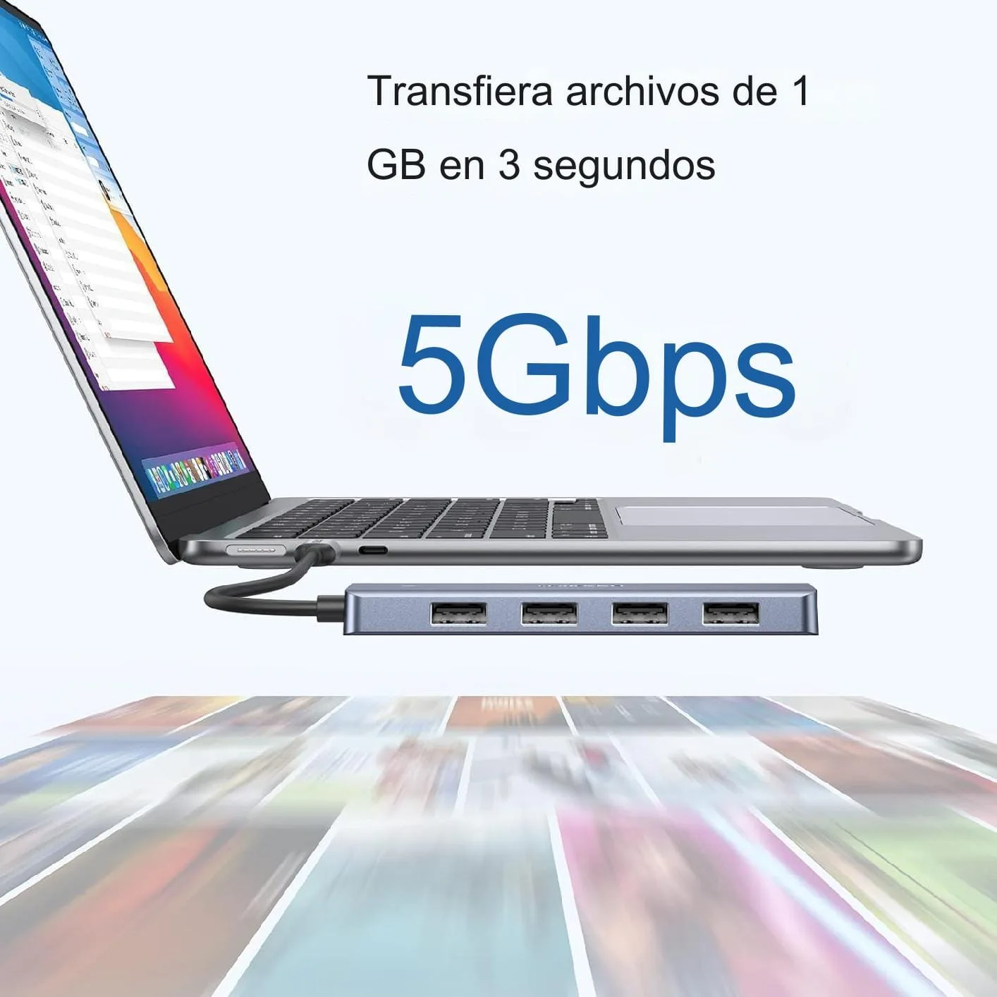 Hub Usb C De 4 Puertos Usb 3.0 Con Carga Micro Usb 5v Ugreen - Image 7