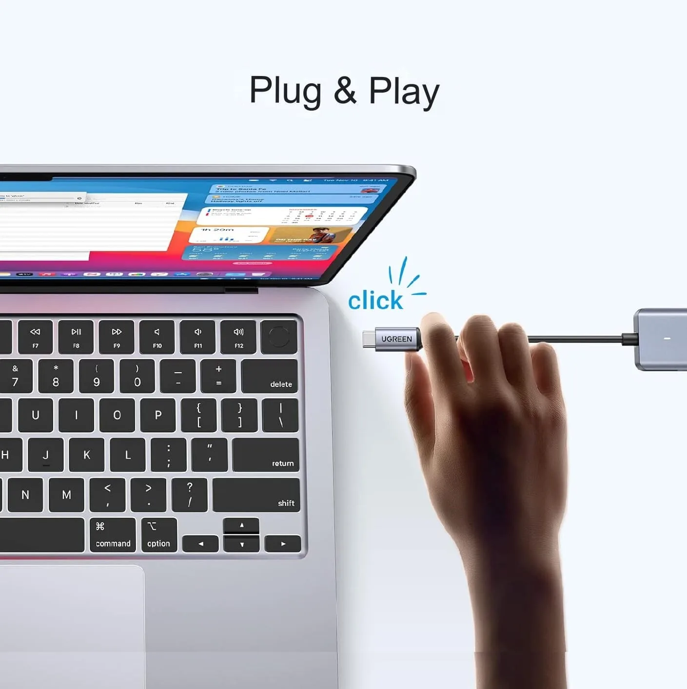 Hub Usb C De 4 Puertos Usb 3.0 Con Carga Micro Usb 5v Ugreen - Image 5