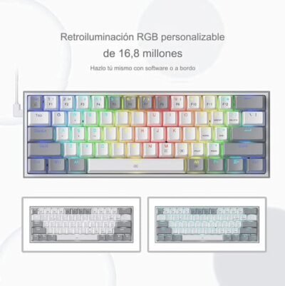 Poderoso Teclado Mecánico Redragon K617 Fizz Rgb 60% - Image 4