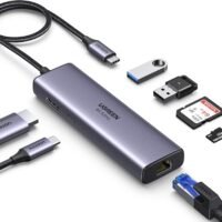 Adaptador Hub Usb C 7 En 1 Hdmi 4k 60hz Ethernet Rj45 Sd Pd